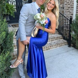 Strapless royal blue prom dress. Sherri hill.- DM me for details!